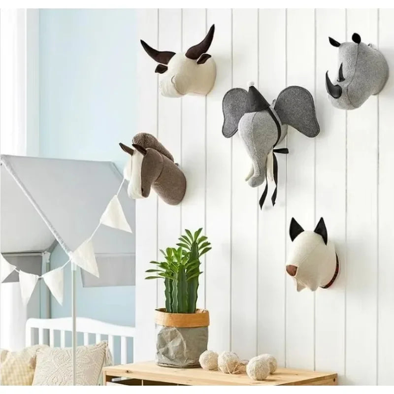 Wall Hanging Room Decor Aesthetic Children's Room Animal Decorations Hunting Animal Pendants Prey Ornaments Nursery Decor