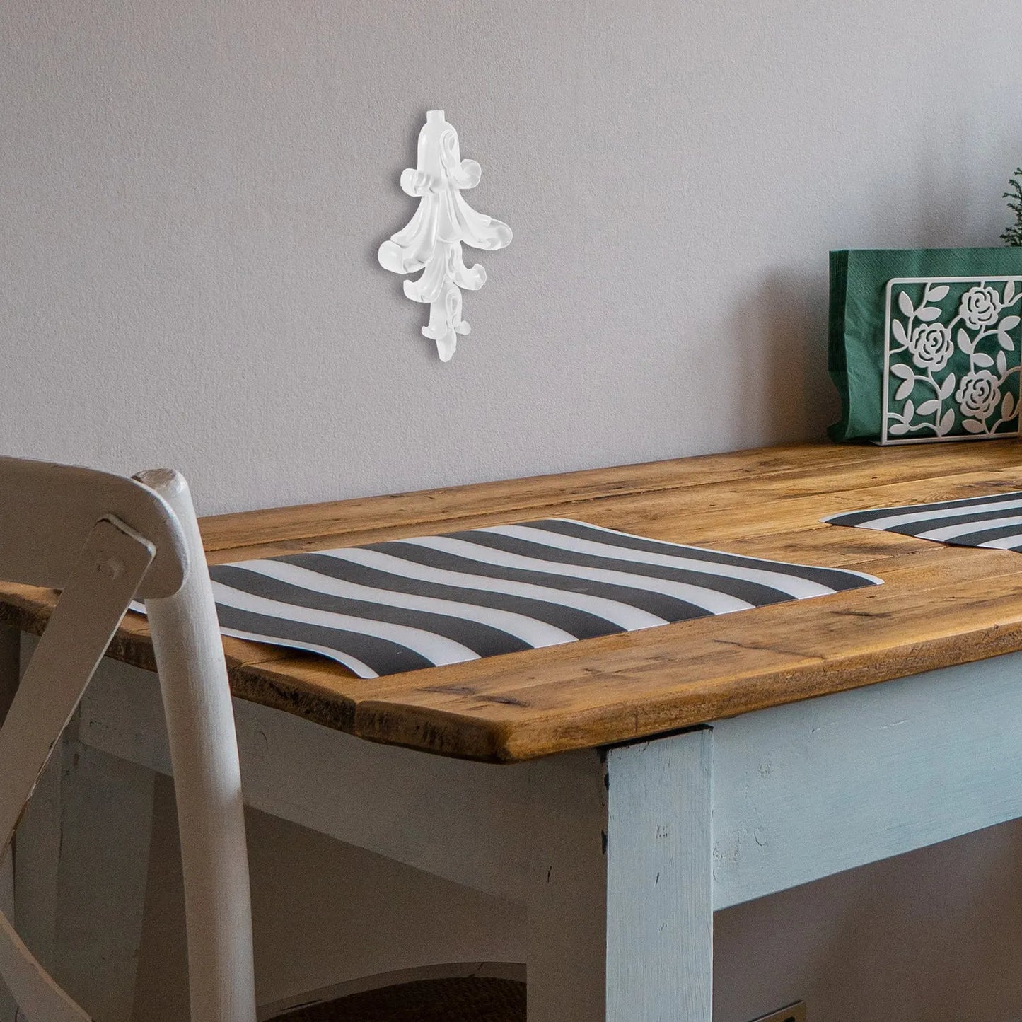 Background Wall Decoration Resin Carved Flower Onlay Decor For Living Room Home Ornament Wall Panel Decorative Applique