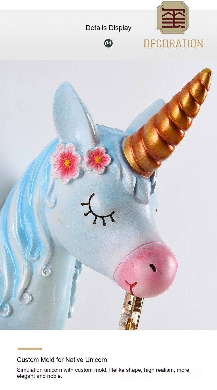 Boys Girls Room Decoration Simple Bedside Sconce Study Aisle Children's Room Bedroom Living Room Unicorn Wall Lamp