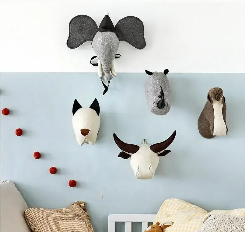 Wall Hanging Room Decor Aesthetic Children's Room Animal Decorations Hunting Animal Pendants Prey Ornaments Nursery Decor