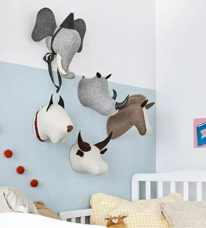 Wall Hanging Room Decor Aesthetic Children's Room Animal Decorations Hunting Animal Pendants Prey Ornaments Nursery Decor
