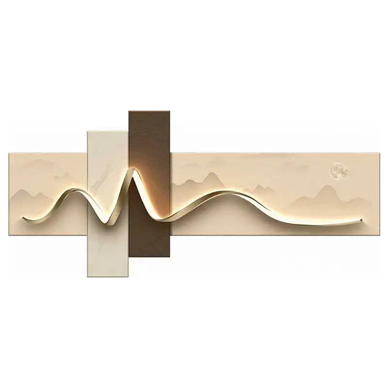 Living room decoration painting, LED ambient light painting, modern luxury sofa background wall, minimalist hanging painting