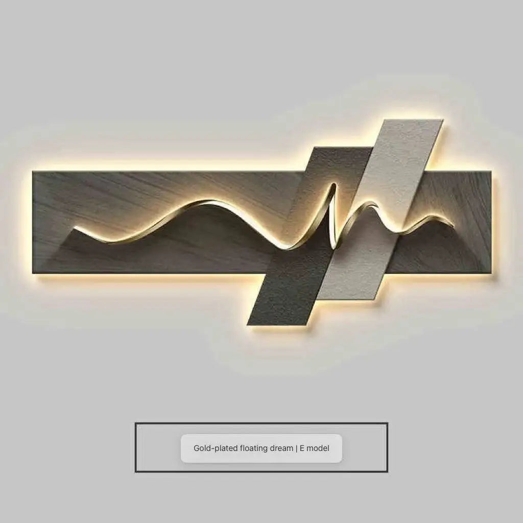 Living room decoration painting, LED ambient light painting, modern luxury sofa background wall, minimalist hanging painting